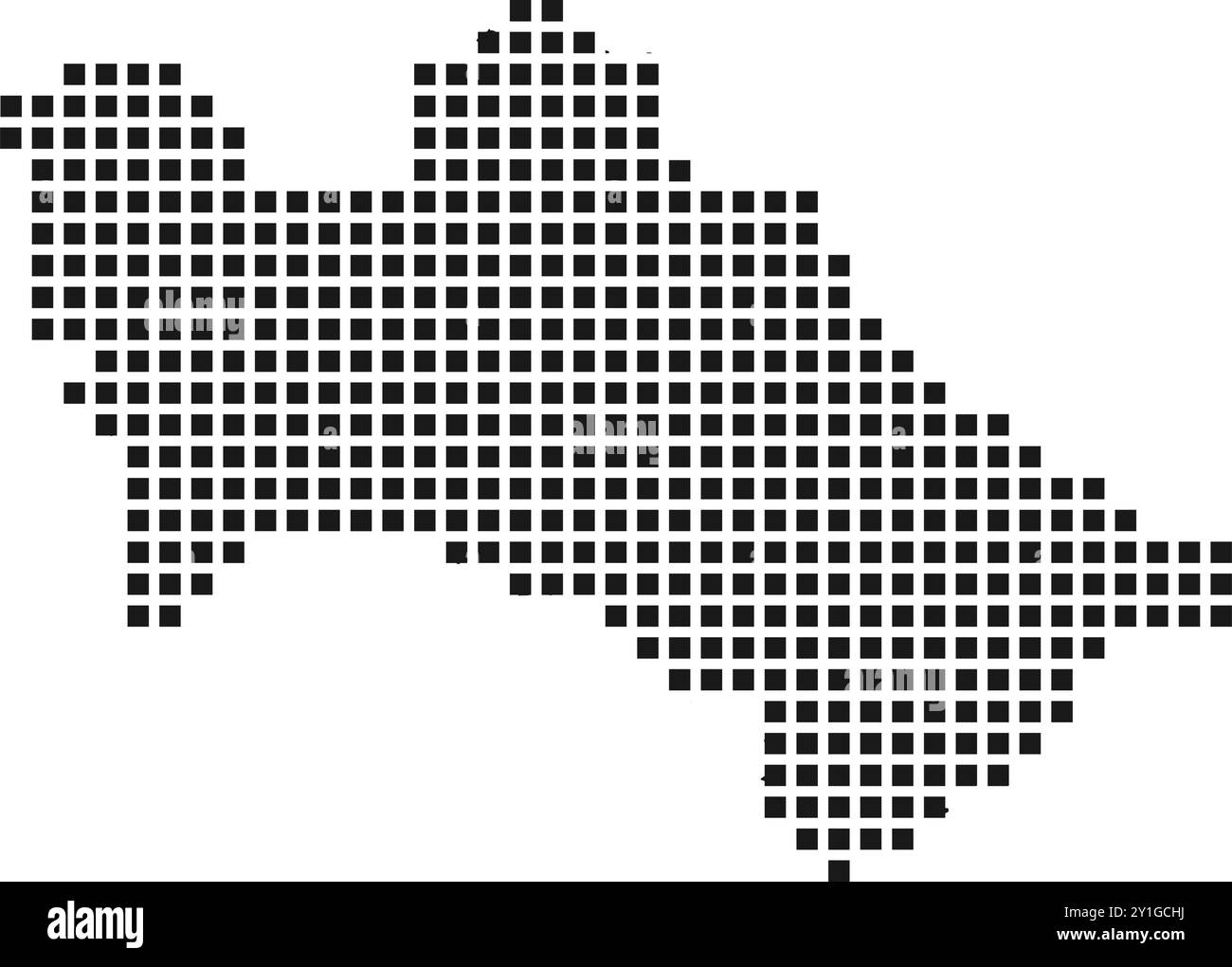 Türkimenistan Kartensymbol Illustration Design Stock Vektor