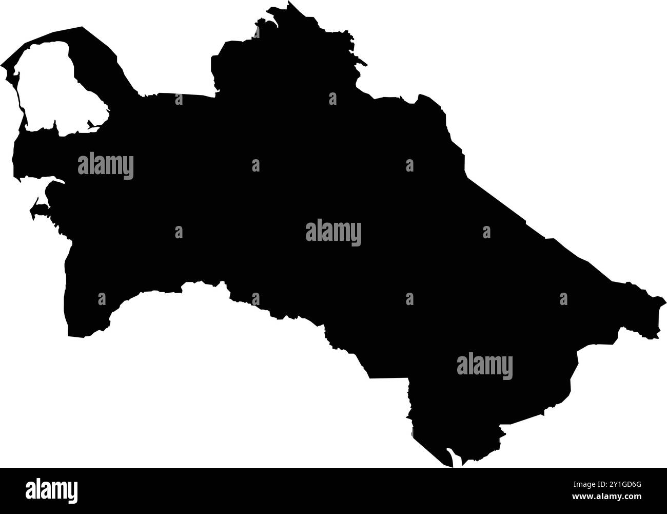 Türkimenistan Kartensymbol Illustration Design Stock Vektor