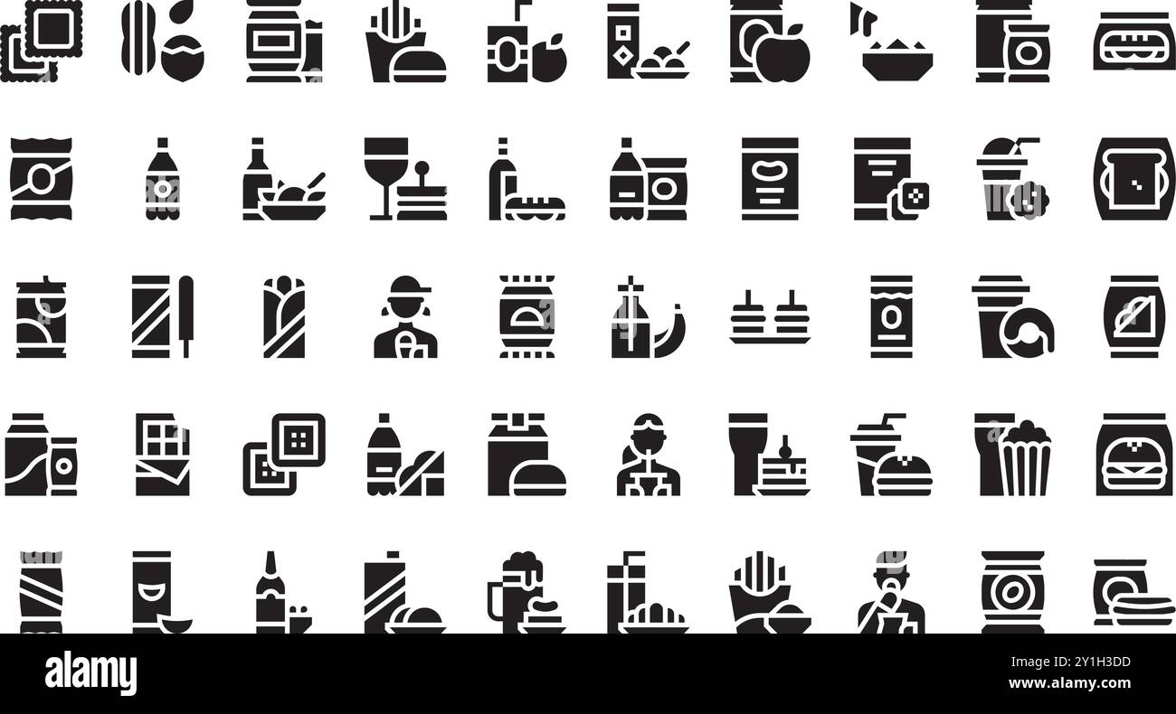 Icons in hoher Qualität Sammlung von Vektorsymbolen mit bearbeitbarer Kontur. Ideal für professionelle und kreative Projekte. Stock Vektor