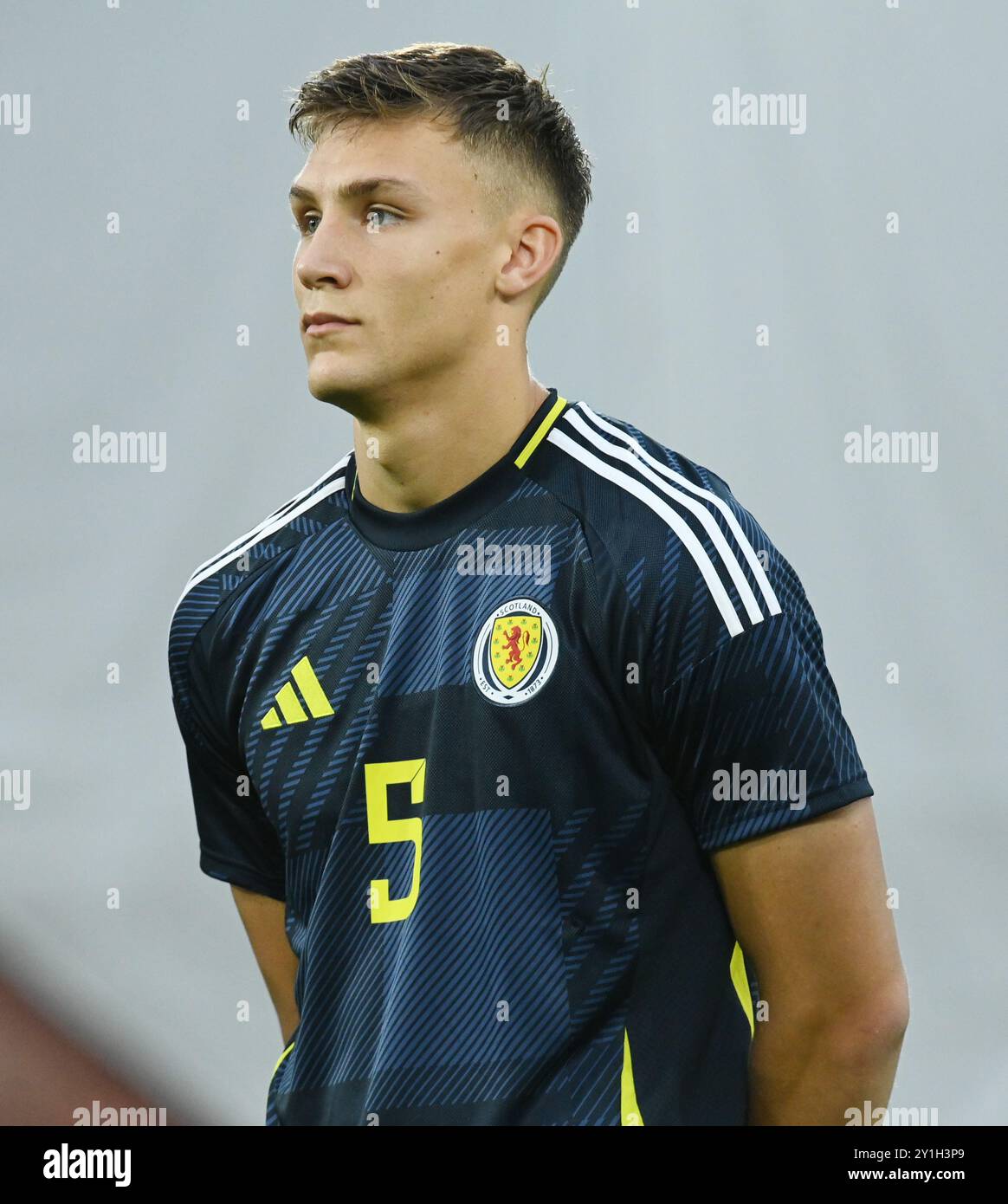 . Qualifikation zur UEFA-U21-Meisterschaft Schottland gegen Spanien. , . Tynecastle Park, Edinburgh. Dane Murray of Scotland ( Queens Park auf Leihgabe von Celtic) Credit: eric mccowat/Alamy Live News Stockfoto
