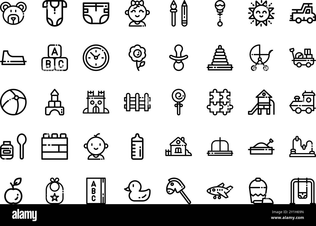 Baby Icons hochwertige Vektor-Icons-Kollektion mit editierbarer Kontur. Ideal für professionelle und kreative Projekte. Stock Vektor