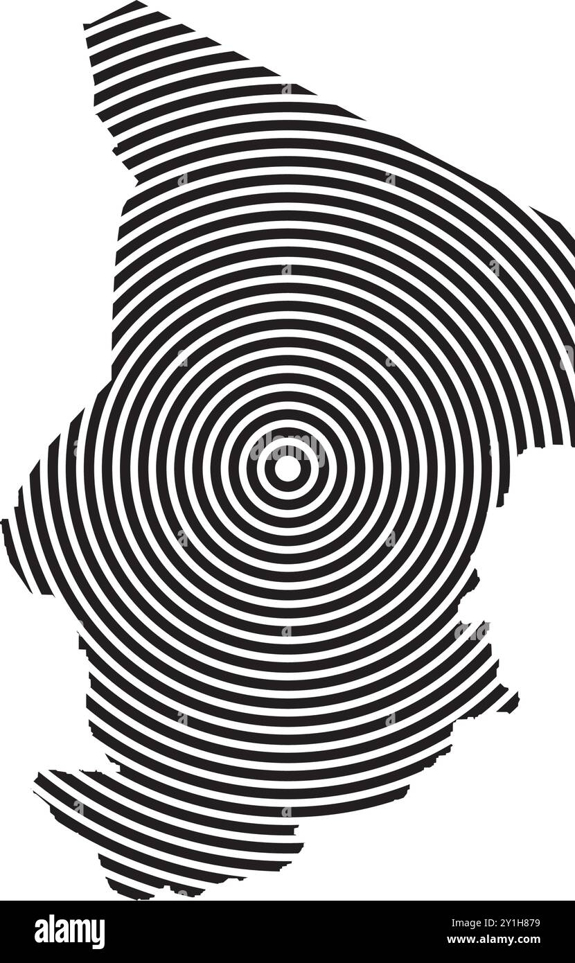 Chad-Kartensymbol, Illustrationselemente Stock Vektor