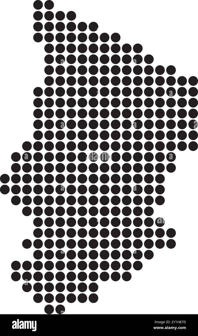 Chad-Kartensymbol, Illustrationselemente Stock Vektor