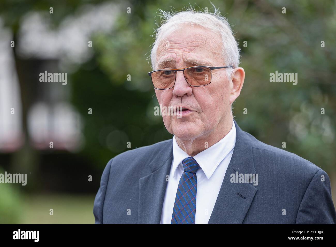 Ramstein Miesenbach, Deutschland. September 2024. GER, Ramstein-Miesenbach, Treffen der 24. Ukrainischen Verteidigungsgruppe mit dem US-Verteidigungsminister Lloyd Austin, Luftwaffenstützpunkt Ramstein, 06. September 2024, USA, Pressekonferenz kanadischer Verteidigungsminister Bill Blair, Pressekonferenz Credit: HMB Media/Alamy Live News Stockfoto