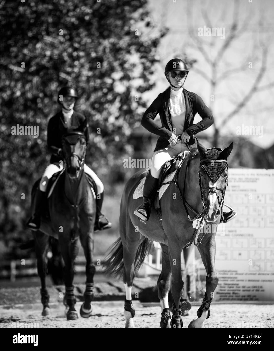 Calgary, Kanada - 6. September 2024. Jaydan Stettner aus Kanada tritt während der Rolex Masters in der 1,45 m langen CSI2*-Klasse in Spruce Meadows an. Mark Spowar Stockfoto