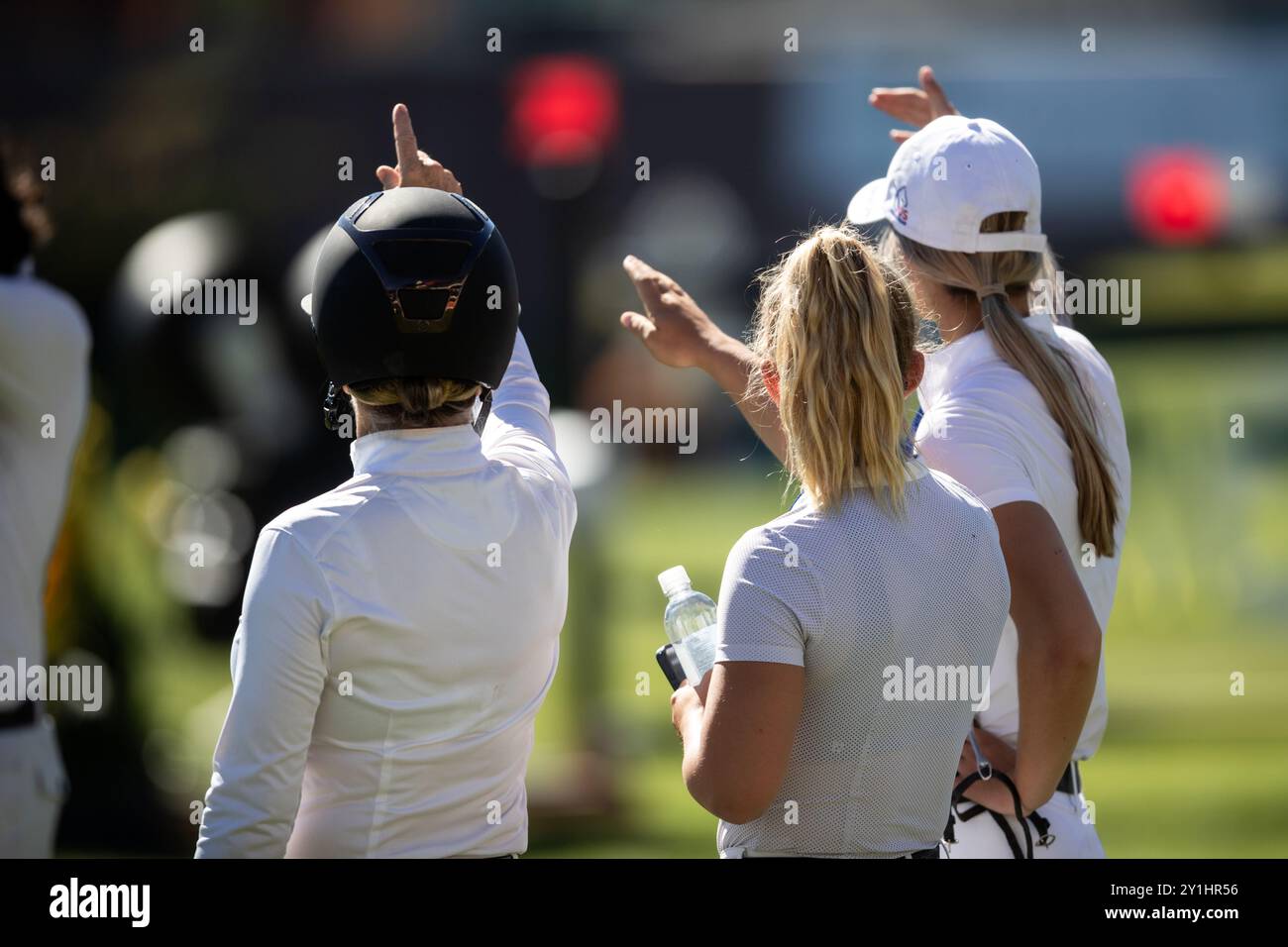 Calgary, Kanada - 6. September 2024. Jaydan Stettner aus Kanada tritt während der Rolex Masters in der 1,45 m langen CSI2*-Klasse in Spruce Meadows an. Mark Spowar Stockfoto