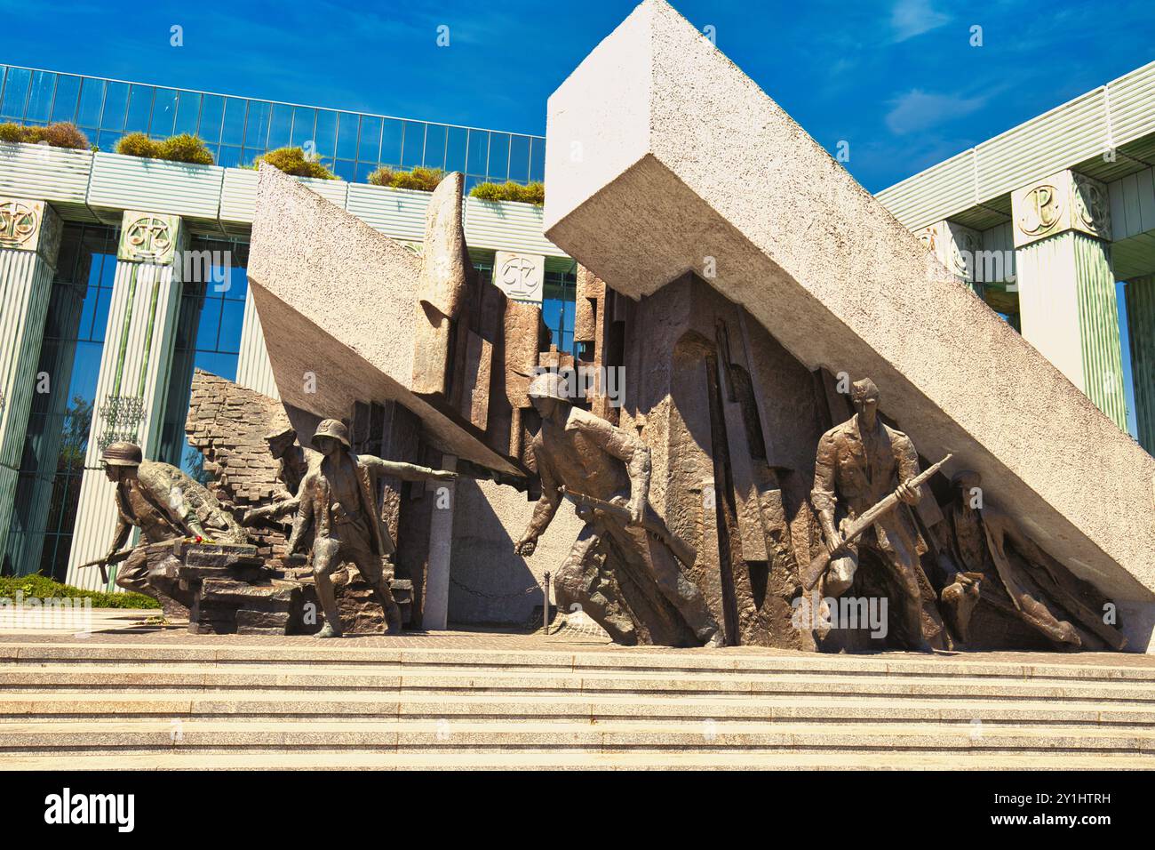 Das Denkmal des Warschauer Aufstandes zum Gedenken an die Helden des Zweiten Weltkriegs in Polen Stockfoto