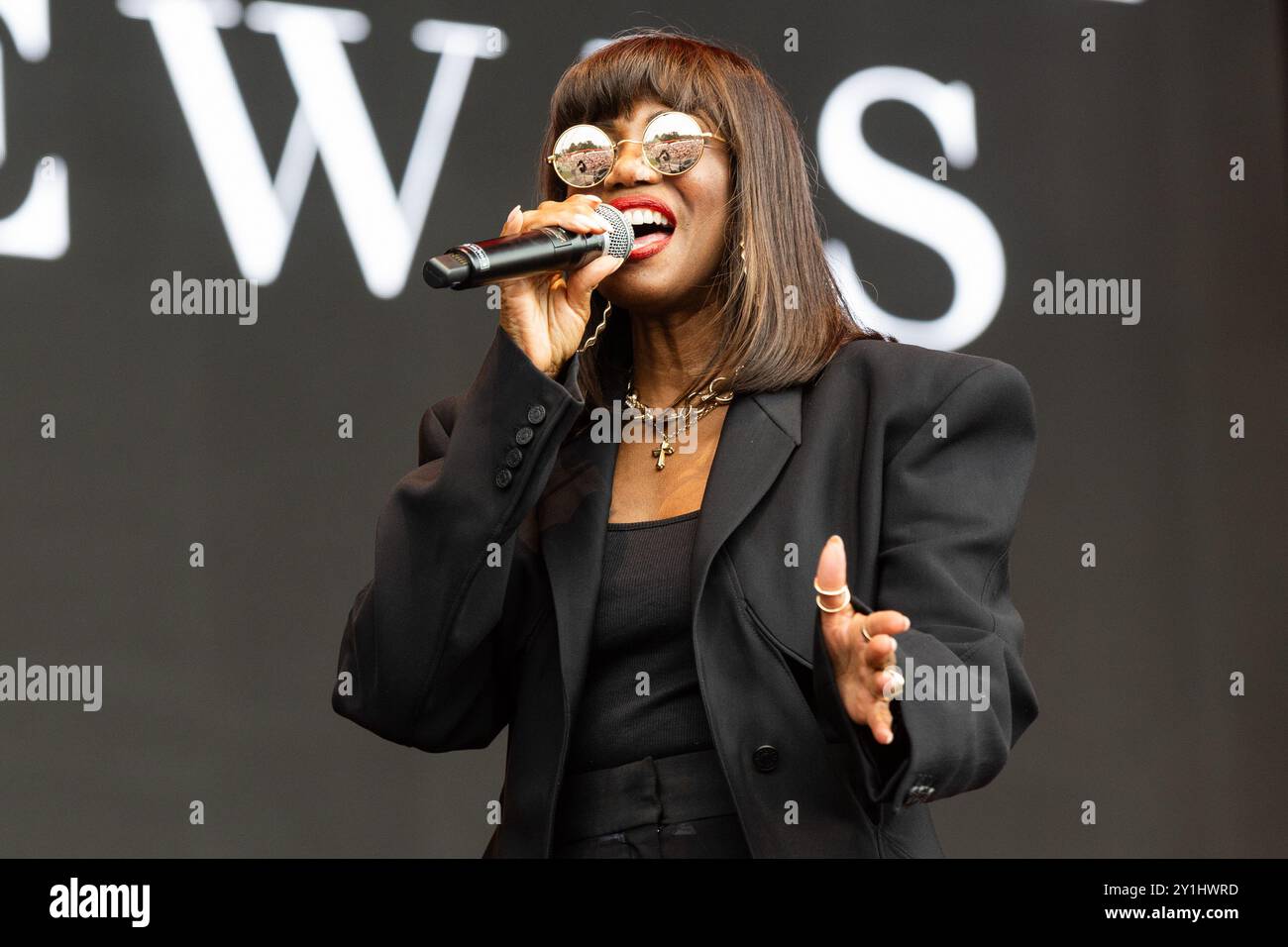 Shaznay Lewis trat bei BBC Radio 2 in the Park, Preston auf. Quelle: Craig Hawkhead/Alamy Live News Stockfoto