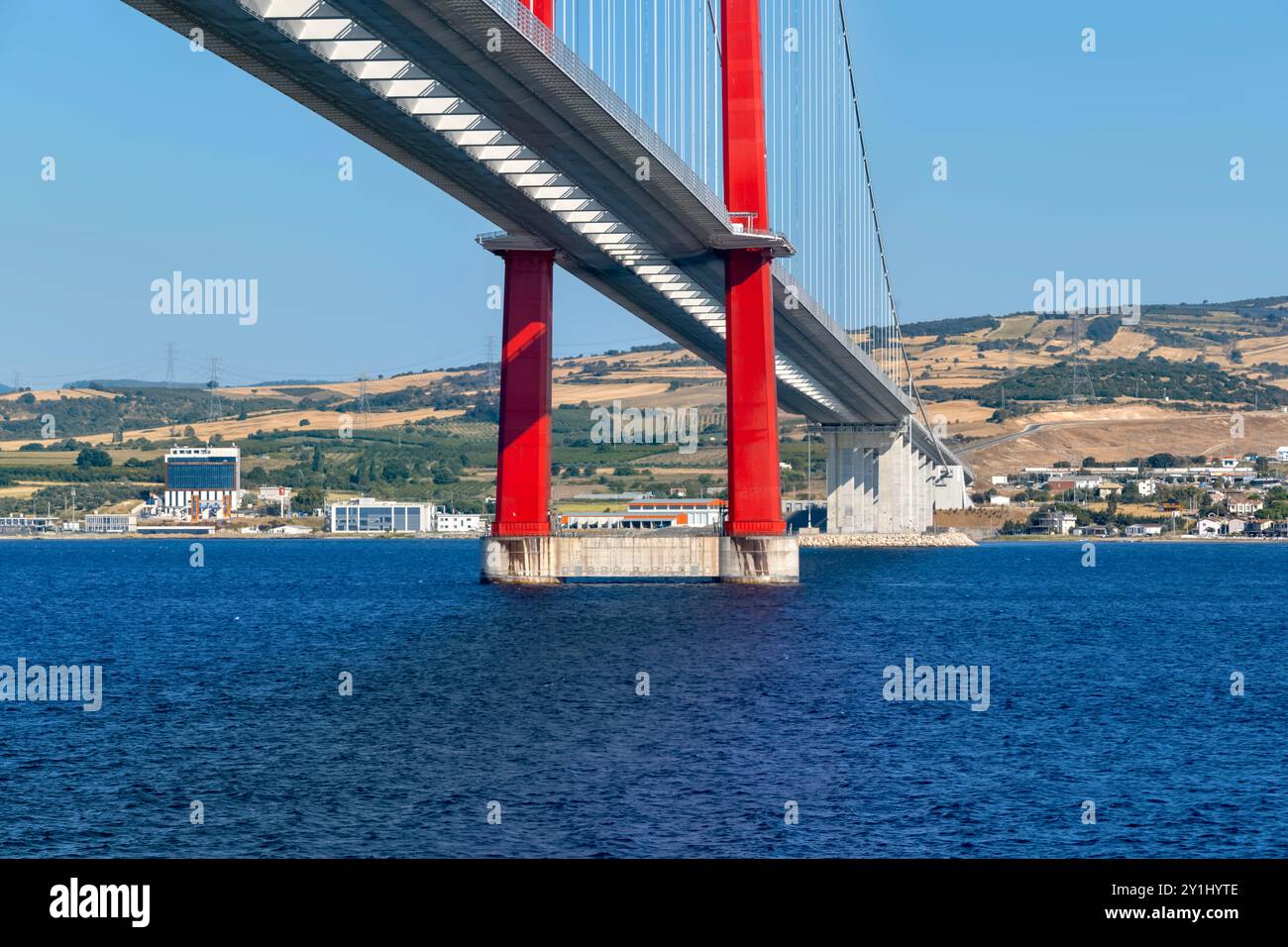 Istanbul Bosporus Bridge, auch bekannt als Canakkale Bridge, Türkei Stockfoto