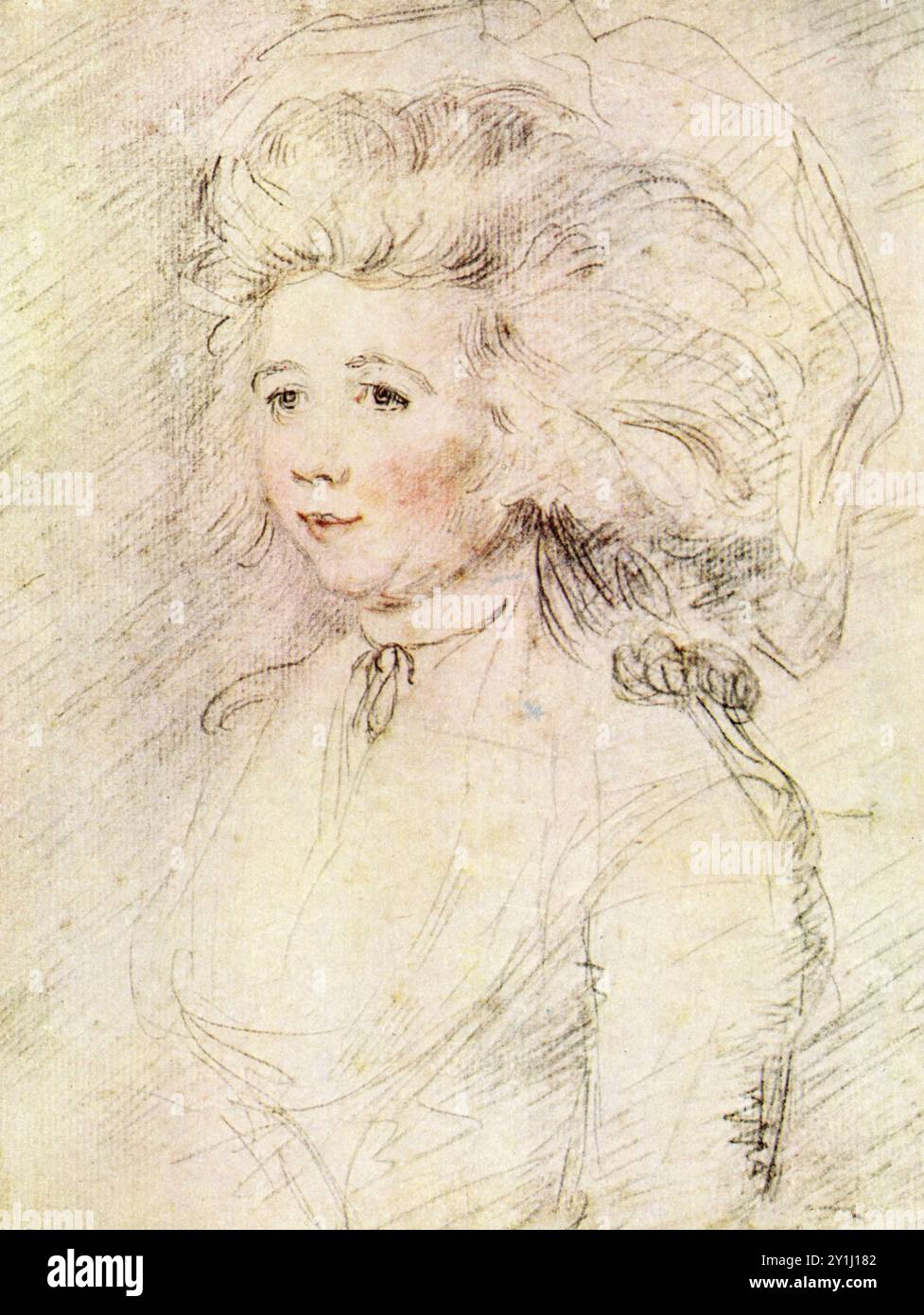 Nancy Woodforde, 18. Jahrhundert. Von Samuel Woodforde (1763–1817). Anna Maria Woodforde, bekannt als „Nancy“ (1757–1830), englische Haushälterin und Diaristin. Stockfoto