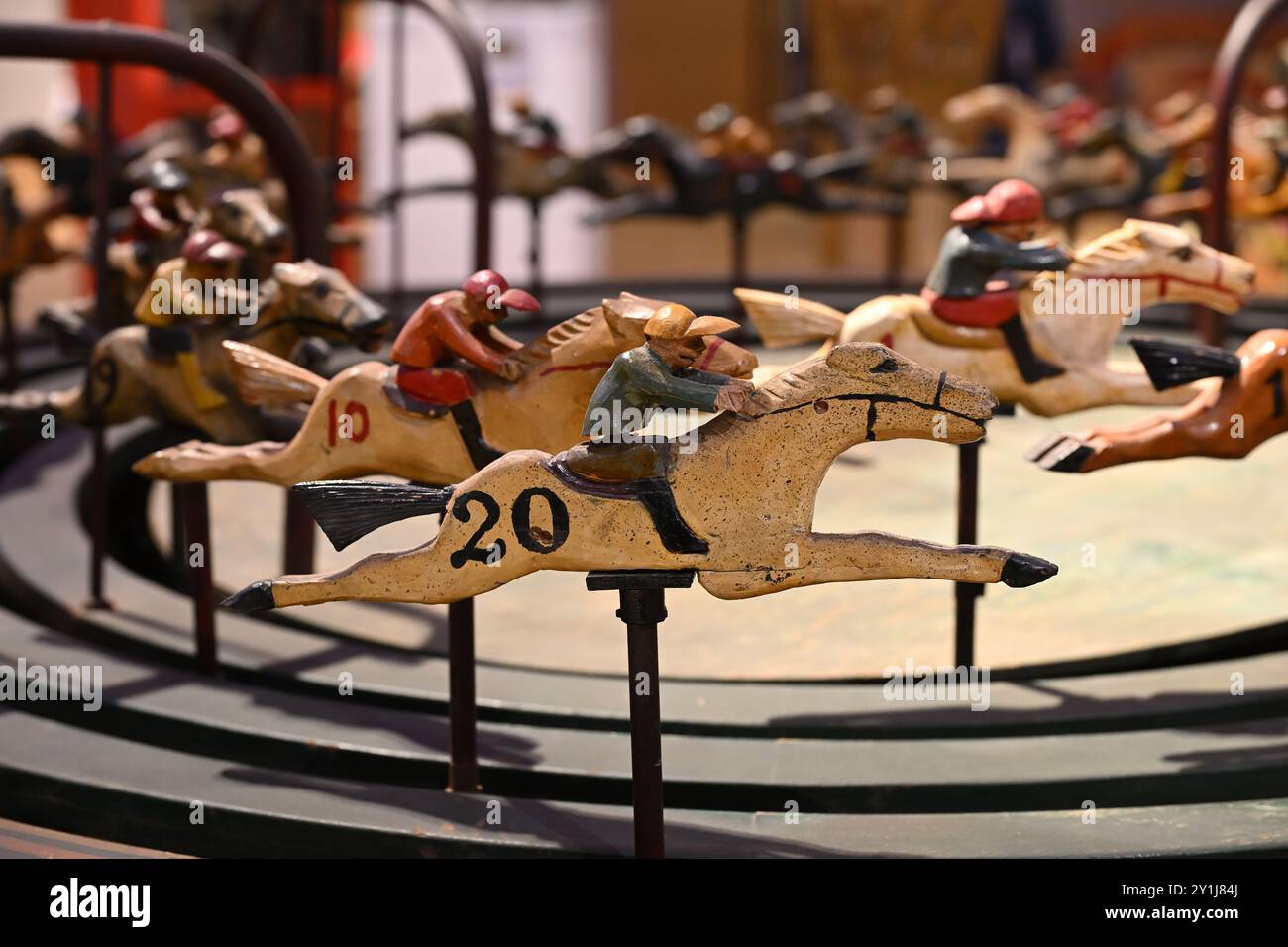 Ein wichtiges amerikanisches Pferderennspiel, das von der Williams Amusement Device Co., Denver, um die 1920er Jahre entwickelt wurde Stockfoto