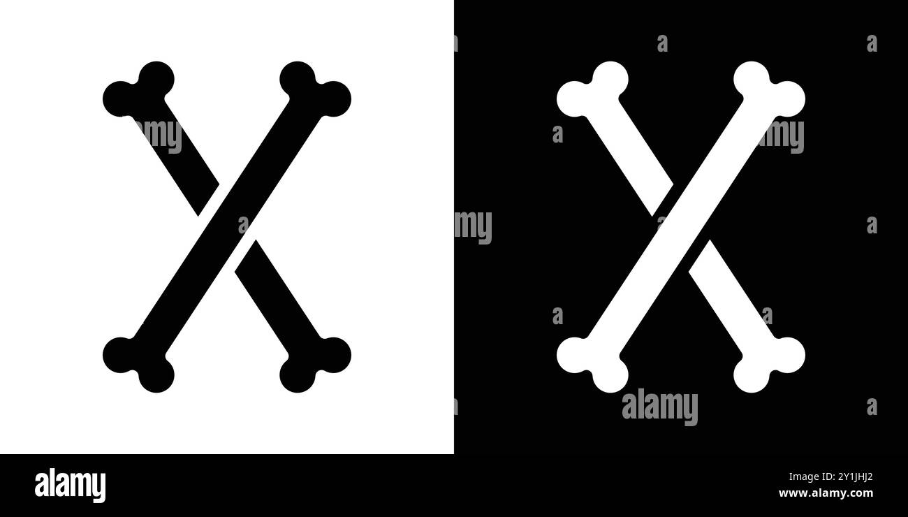 Design mit Bone-Icon-Design einfaches, flaches Vektorsymbol umrissenes Logo der Kollektion Stock Vektor