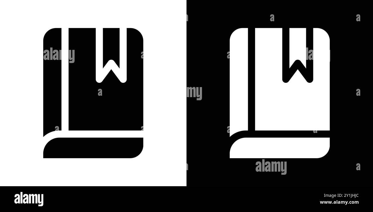 Lesezeichen-Symbol Design einfaches flaches Vektorsymbol Umriss Sammlung Set Logo Stock Vektor