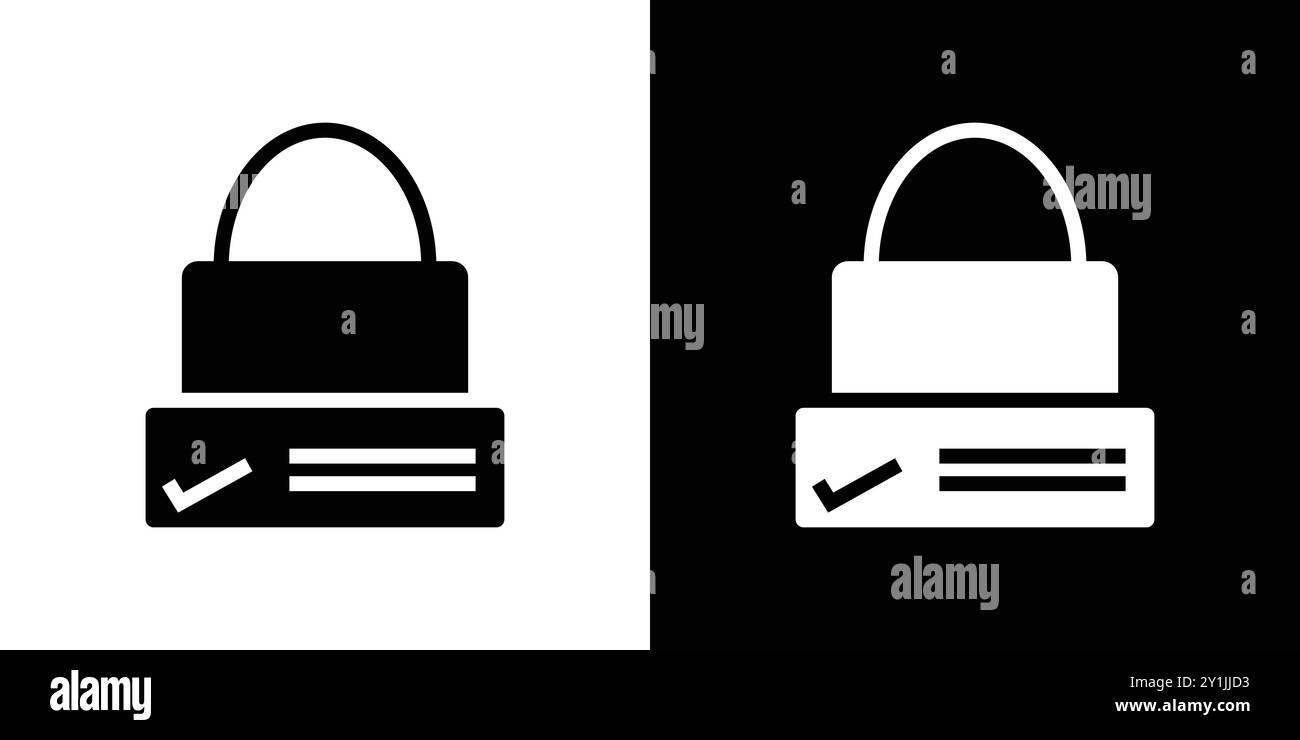 Sicheres Kassensymbol einfaches flaches Vektorsymbol Umriss Kollektion Set Logo Stock Vektor