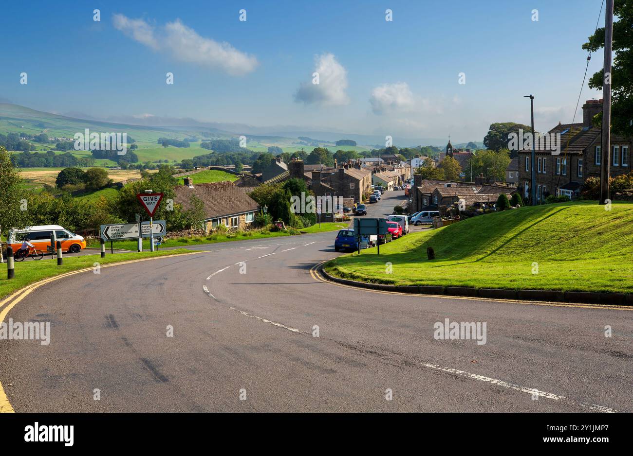 Die historische Marktstadt Hawes in Wensleydale... Stockfoto