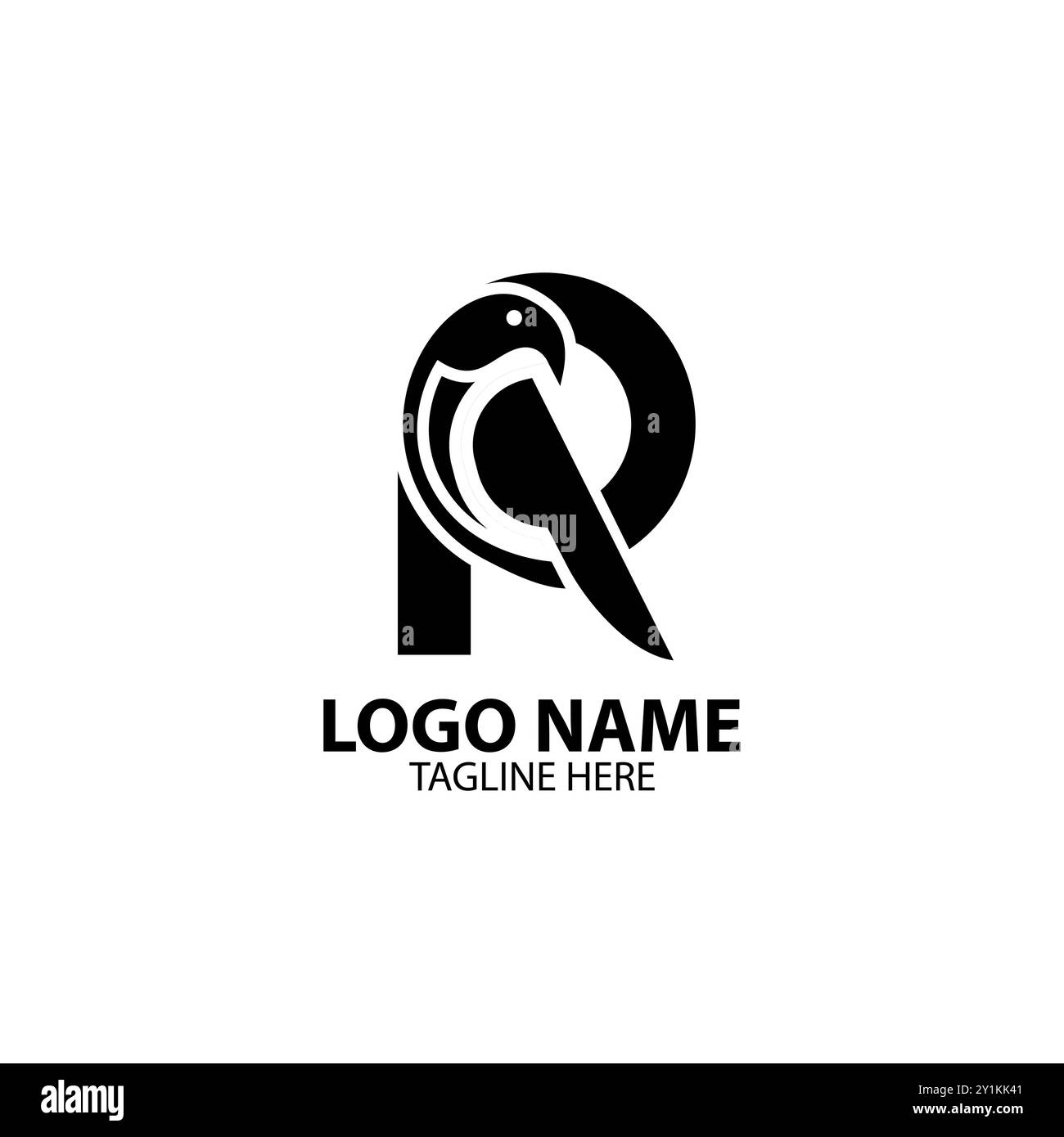 Letter R Vogel Logo Design Vektor Stock Vektor