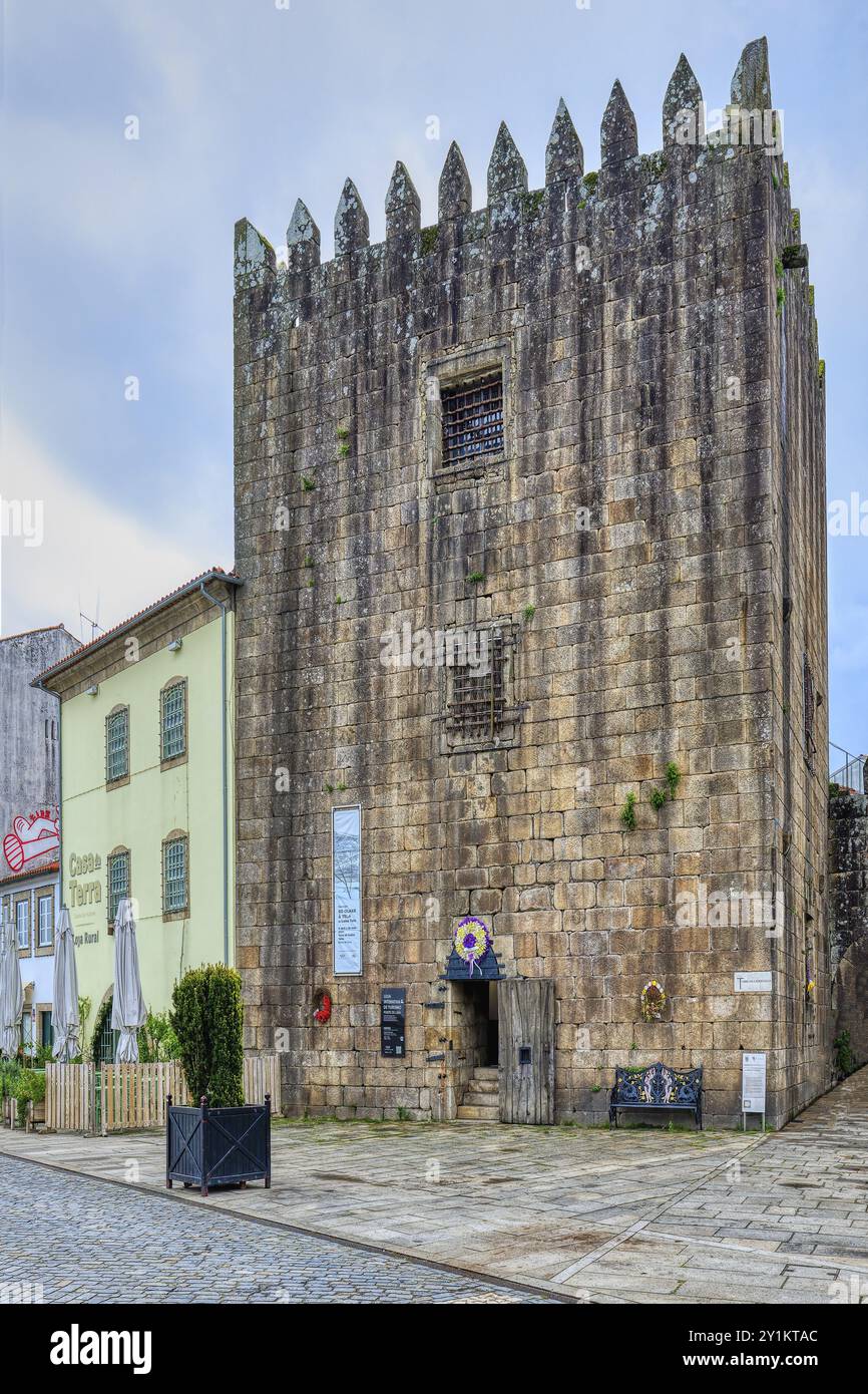 Turm des alten Gefängnisses, Ponte de Lima, Minho, Portugal, Europa Stockfoto