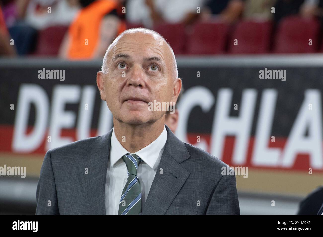 DFB-Praesident Bernd NEUENDORF Fussball Nations League Deutschland GER - Ungarn HUN 5-0 am 07.09.2024 in Düsseldorf, *** DFB-Präsident Bernd NEUENDORF Fussball Nations League Deutschland GER Ungarn HUN 5 0 am 07 09 2024 in Düsseldorf, Stockfoto