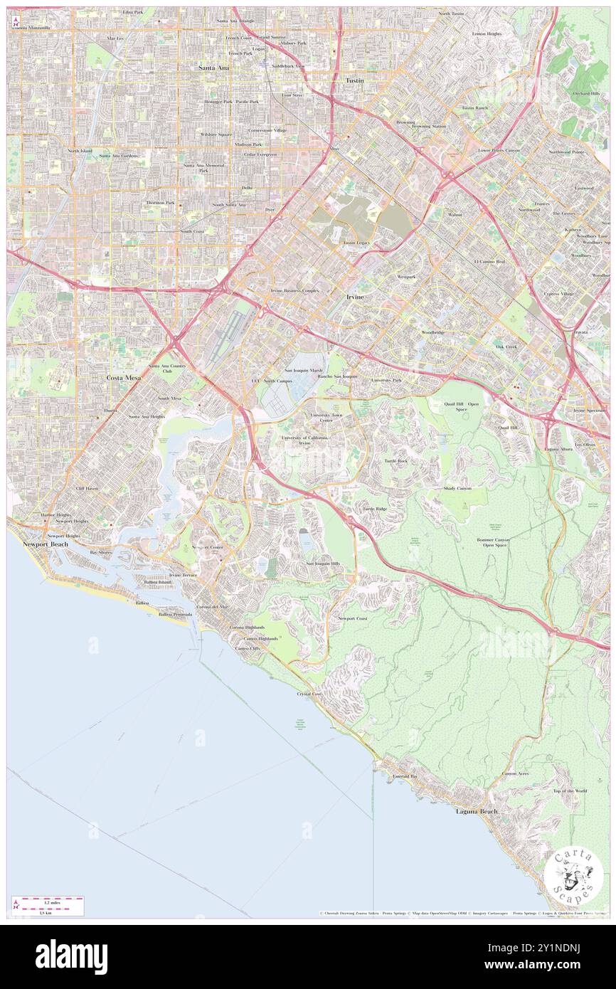 UC Irvine, Orange County, USA, USA, Kalifornien, n 33 38' 22'', S 117 50' 29'', Karte, Cartascapes Map, veröffentlicht 2024. Erkunden Sie Cartascapes, eine Karte, die die vielfältigen Landschaften, Kulturen und Ökosysteme der Erde enthüllt. Reisen Sie durch Zeit und Raum und entdecken Sie die Verflechtungen der Vergangenheit, Gegenwart und Zukunft unseres Planeten. Stockfoto