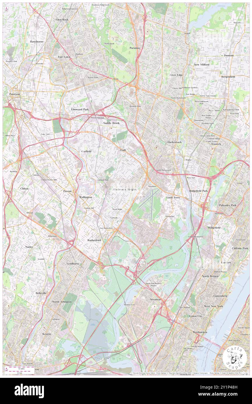 Hasbrouck Heights, Bergen County, USA, USA, New Jersey, n 40 51' 29'', S 74 4' 50'', Karte, Cartascapes Map, veröffentlicht 2024. Erkunden Sie Cartascapes, eine Karte, die die vielfältigen Landschaften, Kulturen und Ökosysteme der Erde enthüllt. Reisen Sie durch Zeit und Raum und entdecken Sie die Verflechtungen der Vergangenheit, Gegenwart und Zukunft unseres Planeten. Stockfoto