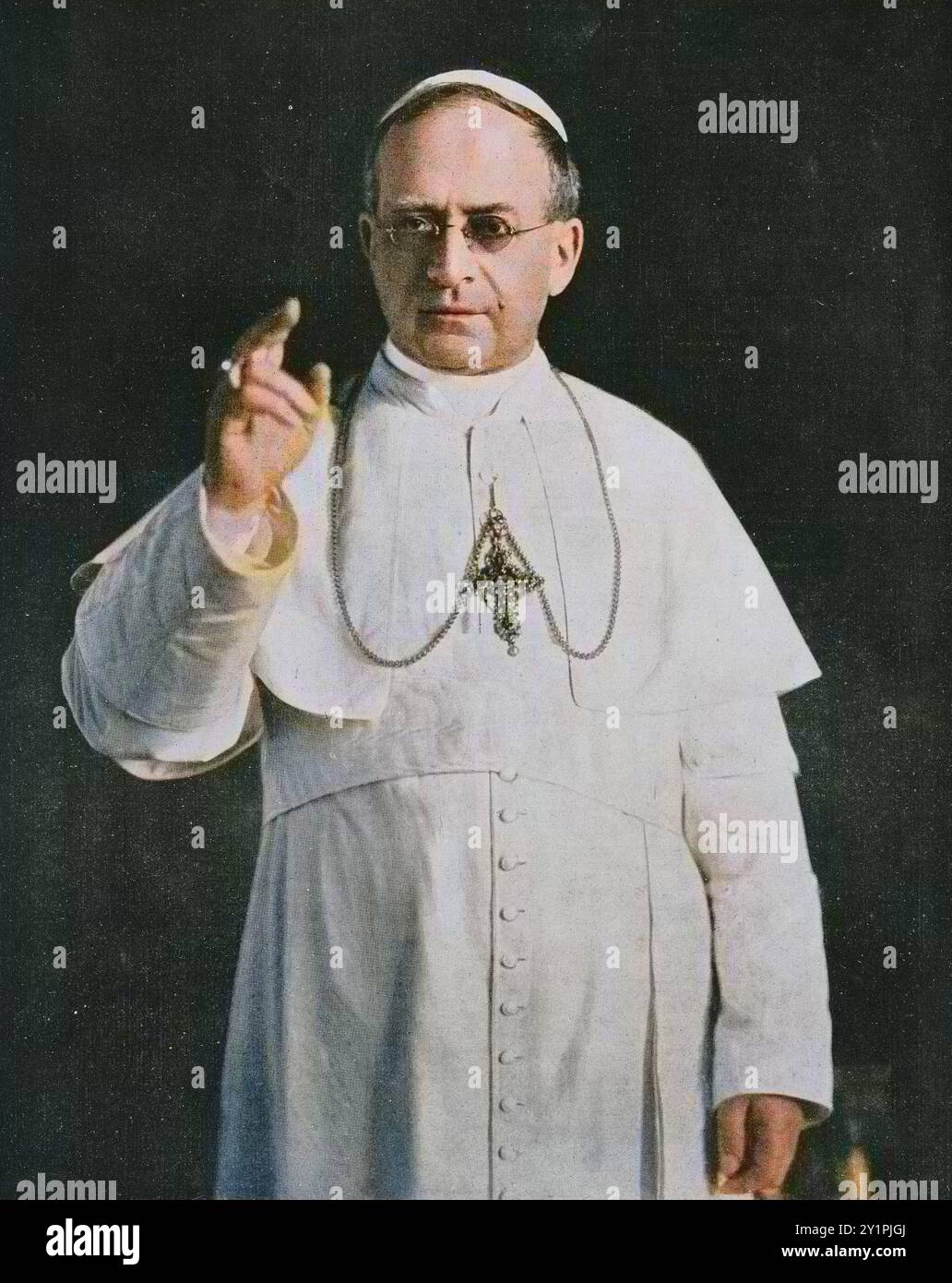 PIUS XI - 1925 Photo colorié ultérieurement - spätere Färbung. Digital coloriertes Bild Stockfoto