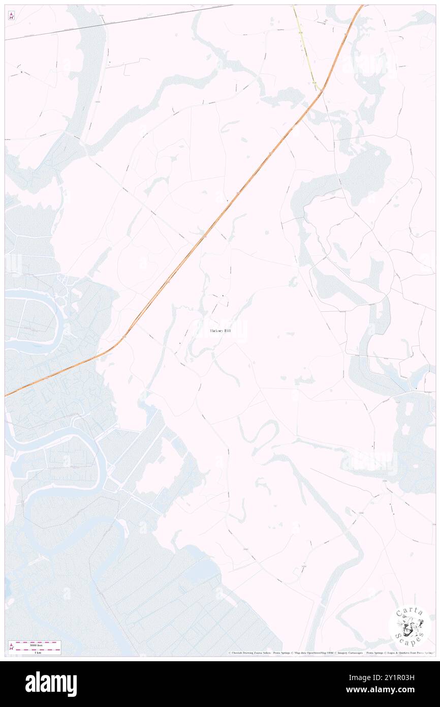 Hickory Hill, Colleton County, USA, Vereinigte Staaten, South Carolina, n 32 39' 57'', S 80 37' 50'', Karte, Cartascapes Map, veröffentlicht 2024. Erkunden Sie Cartascapes, eine Karte, die die vielfältigen Landschaften, Kulturen und Ökosysteme der Erde enthüllt. Reisen Sie durch Zeit und Raum und entdecken Sie die Verflechtungen der Vergangenheit, Gegenwart und Zukunft unseres Planeten. Stockfoto