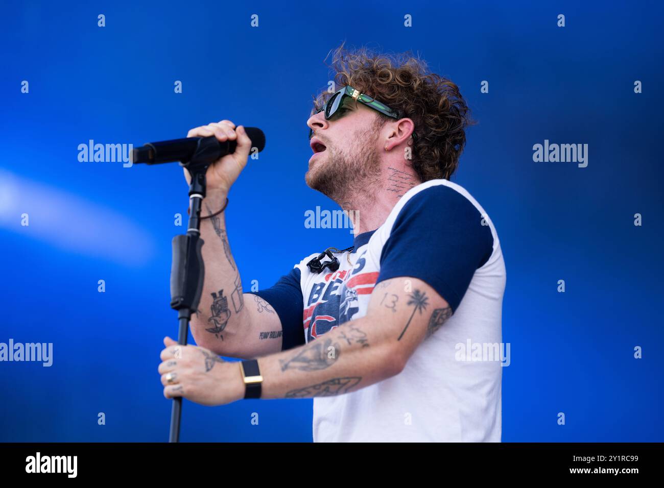 Lollapalooza 2024, Berlin, Deutschland, 7. September 2024, Tom Grennan. Quelle: Colin Darbyshire/Alamy Live News Stockfoto