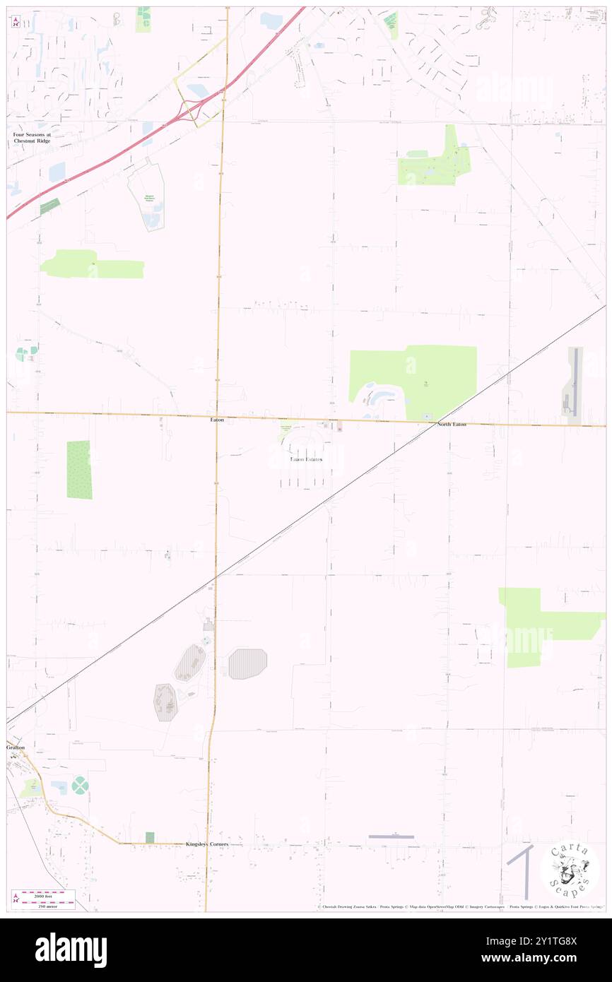 Eaton Estates, Lorain County, USA, USA, Ohio, n 41 18' 32''', S 82 0' 20'', Karte, Karte, Kartenausgabe 2024. Erkunden Sie Cartascapes, eine Karte, die die vielfältigen Landschaften, Kulturen und Ökosysteme der Erde enthüllt. Reisen Sie durch Zeit und Raum und entdecken Sie die Verflechtungen der Vergangenheit, Gegenwart und Zukunft unseres Planeten. Stockfoto