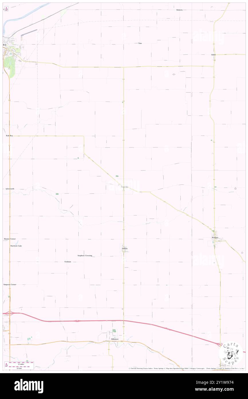 Newtown, Fountain County, USA, USA, Indiana, n 40 12' 15''', S 87 8' 52'', Karte, Cartascapes Map, veröffentlicht 2024. Erkunden Sie Cartascapes, eine Karte, die die vielfältigen Landschaften, Kulturen und Ökosysteme der Erde enthüllt. Reisen Sie durch Zeit und Raum und entdecken Sie die Verflechtungen der Vergangenheit, Gegenwart und Zukunft unseres Planeten. Stockfoto