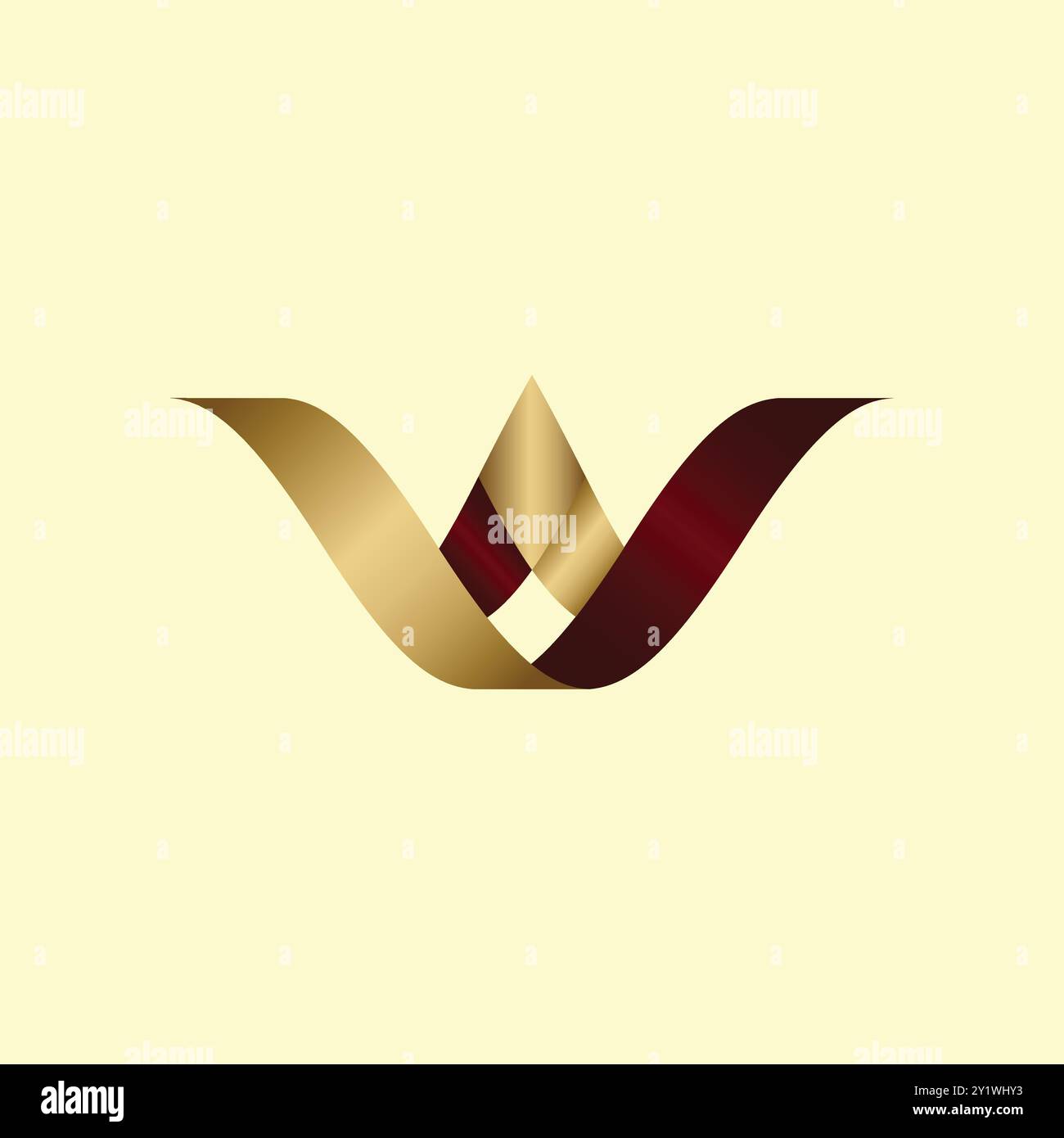 Gold Spa und Beauty Monogramm mit Buchstabe V-Logo Stock Vektor