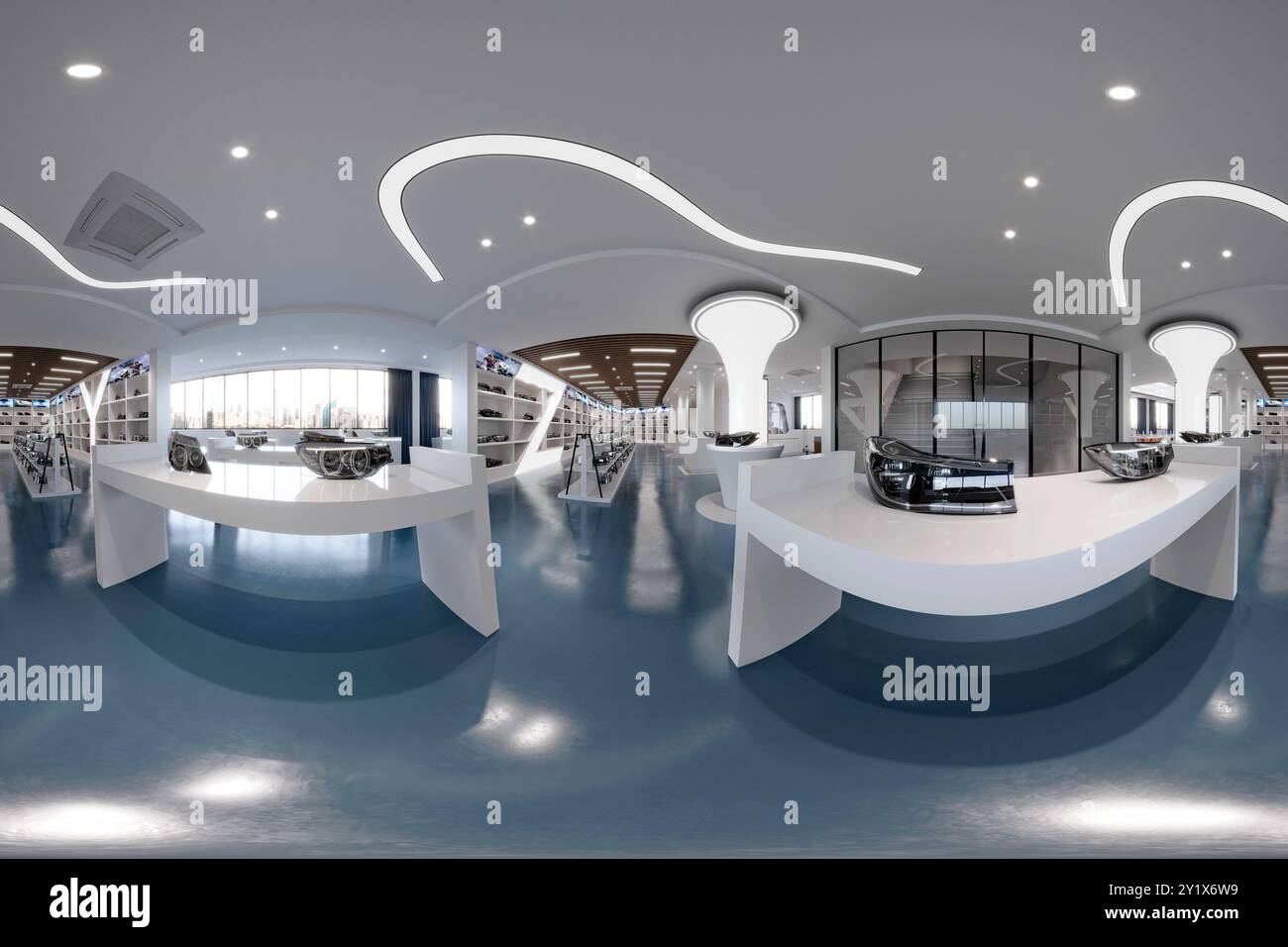 3D-Rendering von modernen Büros Stockfoto