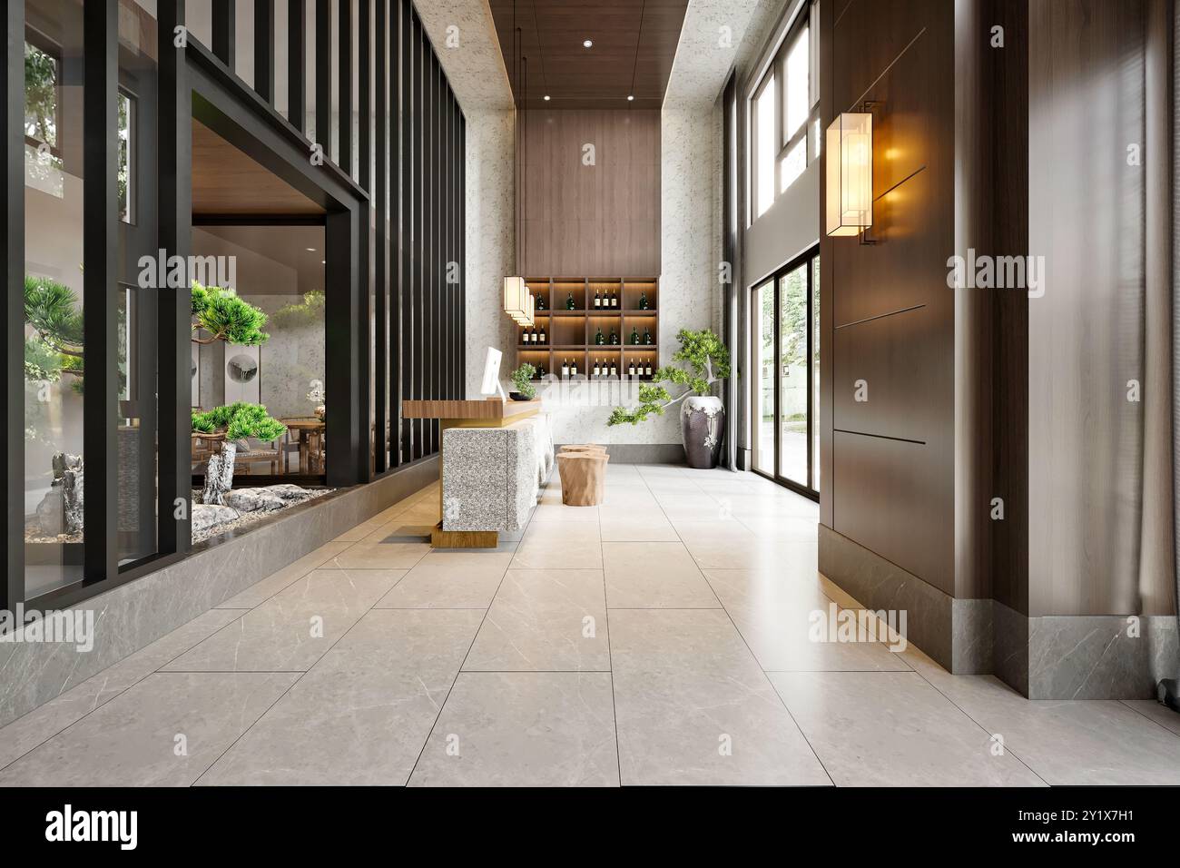 3D-Render von Arbeitsbereich Stockfoto