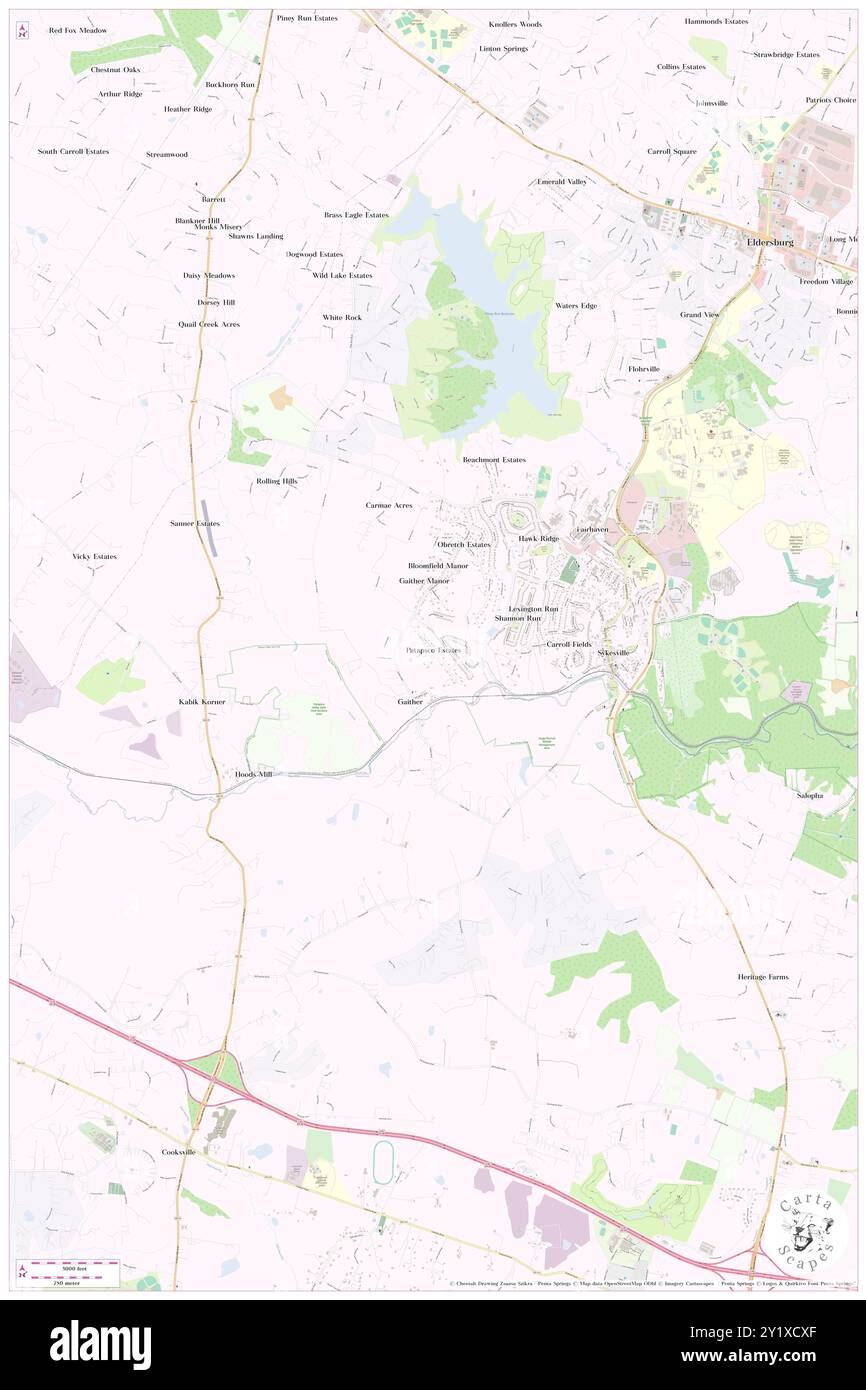 Patapsco Estates, Carroll County, USA, USA, Maryland, n 39 21' 58''', S 76 59' 24'', Karte, Cartascapes Map, veröffentlicht 2024. Erkunden Sie Cartascapes, eine Karte, die die vielfältigen Landschaften, Kulturen und Ökosysteme der Erde enthüllt. Reisen Sie durch Zeit und Raum und entdecken Sie die Verflechtungen der Vergangenheit, Gegenwart und Zukunft unseres Planeten. Stockfoto