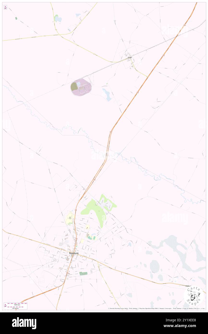 Bobcat Landing, Bamberg County, USA, Vereinigte Staaten, South Carolina, n 33 20' 13'', S 81 1' 11'', Karte, Cartascapes Map, veröffentlicht 2024. Erkunden Sie Cartascapes, eine Karte, die die vielfältigen Landschaften, Kulturen und Ökosysteme der Erde enthüllt. Reisen Sie durch Zeit und Raum und entdecken Sie die Verflechtungen der Vergangenheit, Gegenwart und Zukunft unseres Planeten. Stockfoto