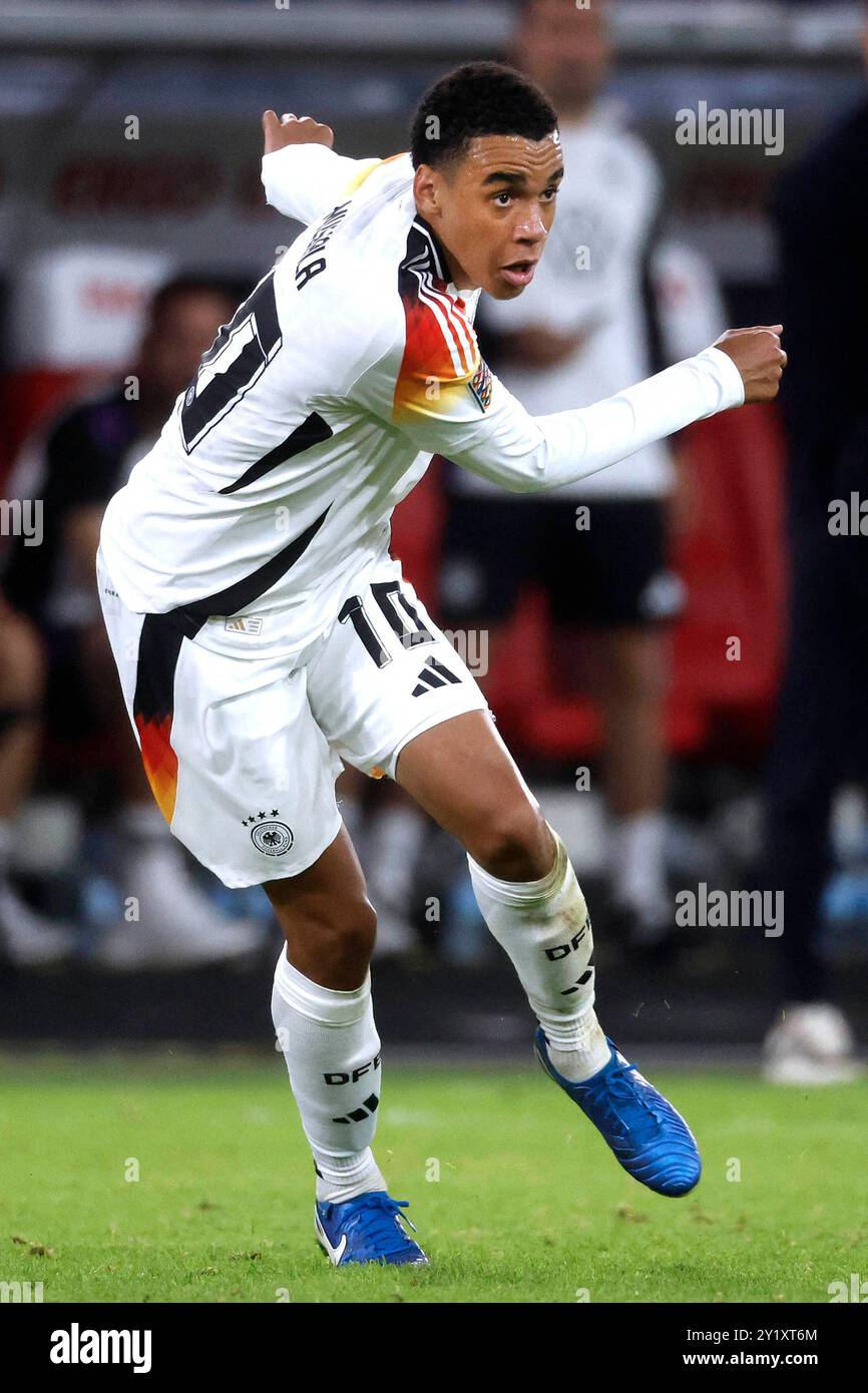 Düsseldorf, Merkur Spiel-Arena Deutschland Fussball, Fußball, Männer, Männer Länderspiel, UEFA Nations League 2025 Deutschland - Ungarn 5-0 07.09.2024 Jamal MUSIALA (DE) Foto: Norbert Schmidt, Düsseldorf Stockfoto