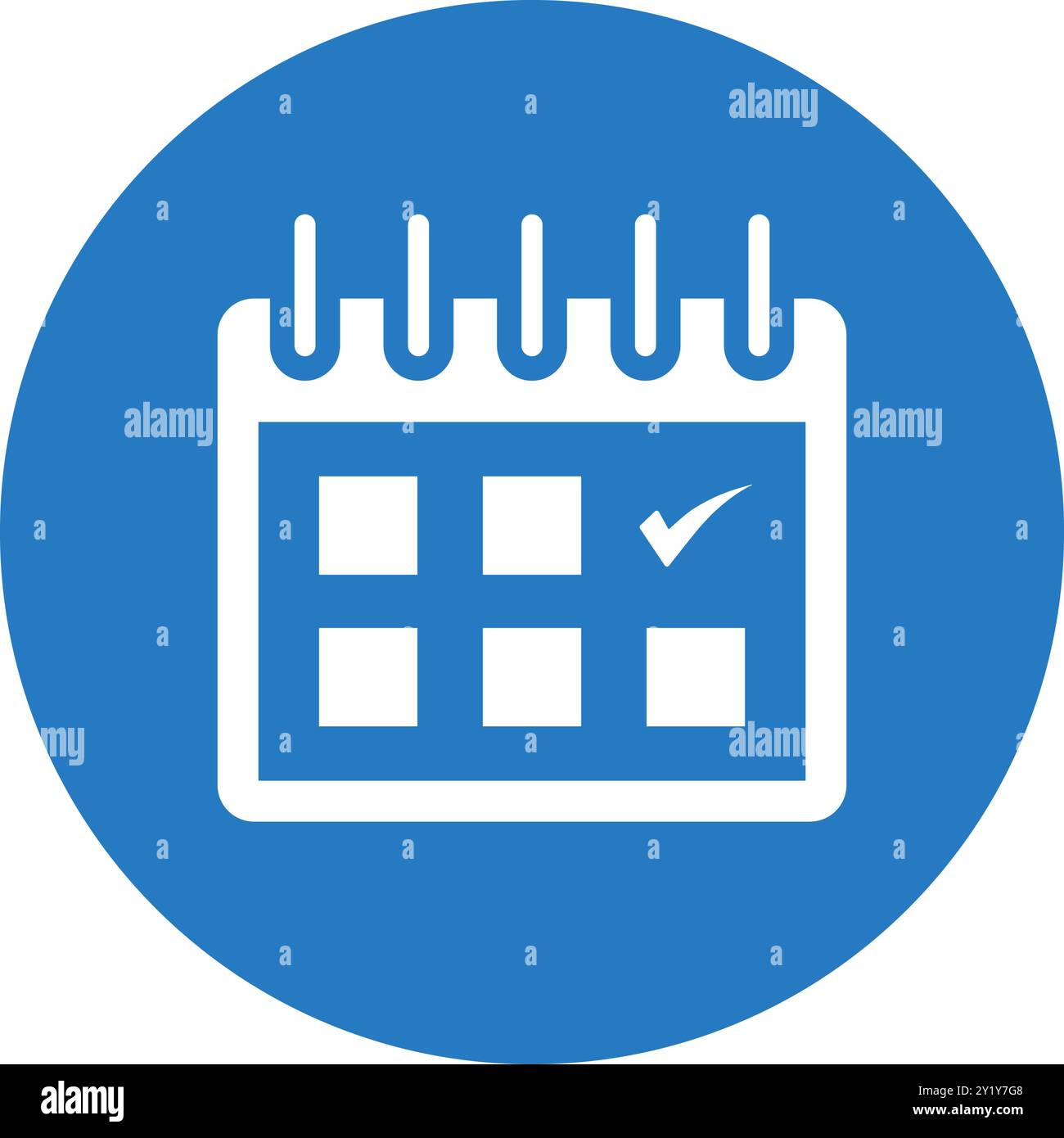 Kalender-, Häkchen-, Fertig-Symbol-Design für kommerzielle Zwecke, Web-, Printmedien- oder alle Arten von Designprojekten. Stock Vektor