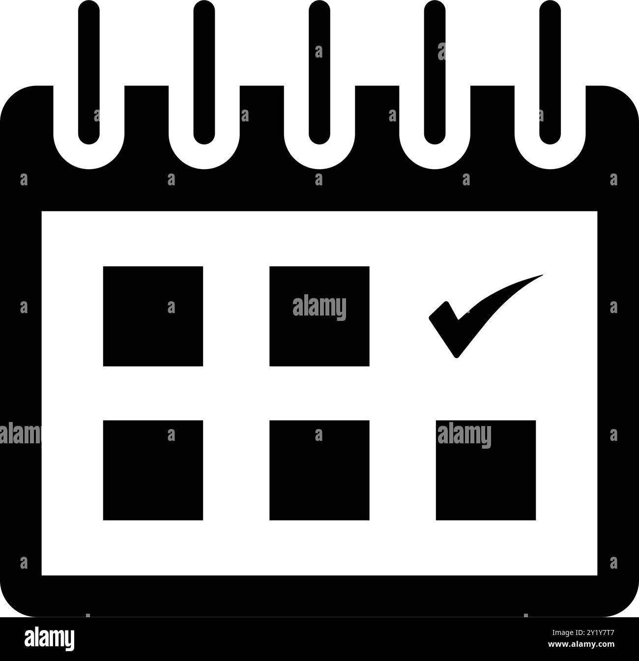 Kalender-, Häkchen-, Fertig-Symbol-Design für kommerzielle Zwecke, Web-, Printmedien- oder alle Arten von Designprojekten. Stock Vektor