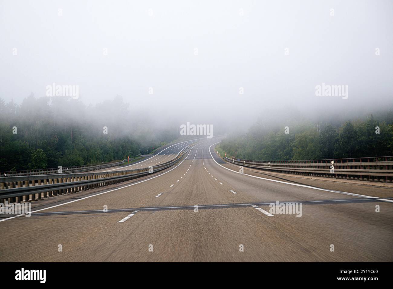 Nebel Auf Der Autobahn
