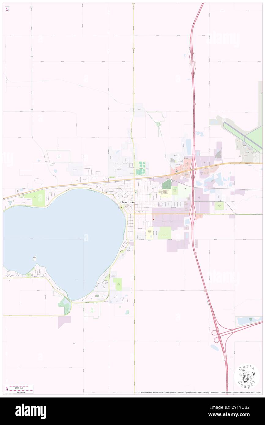 Clear Lake, Cerro Gordo County, USA, USA, Iowa, n 43 8' 16'', S 93 22' 45'', Karte, Cartascapes Map, veröffentlicht 2024. Erkunden Sie Cartascapes, eine Karte, die die vielfältigen Landschaften, Kulturen und Ökosysteme der Erde enthüllt. Reisen Sie durch Zeit und Raum und entdecken Sie die Verflechtungen der Vergangenheit, Gegenwart und Zukunft unseres Planeten. Stockfoto