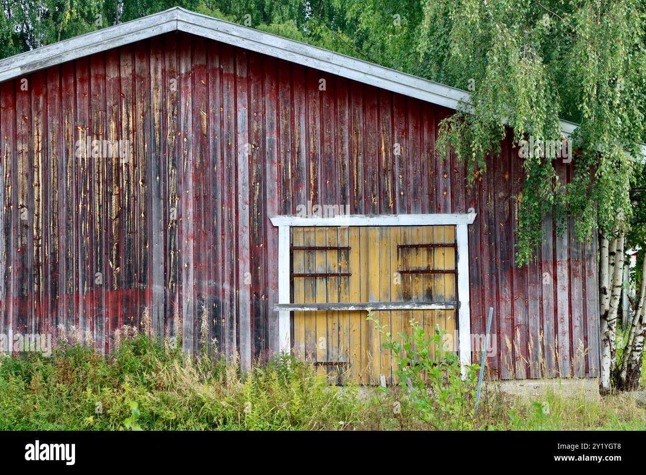 Alte Scheune in Uukuniemi, Ostfinnland, im August 2024 Stockfoto
