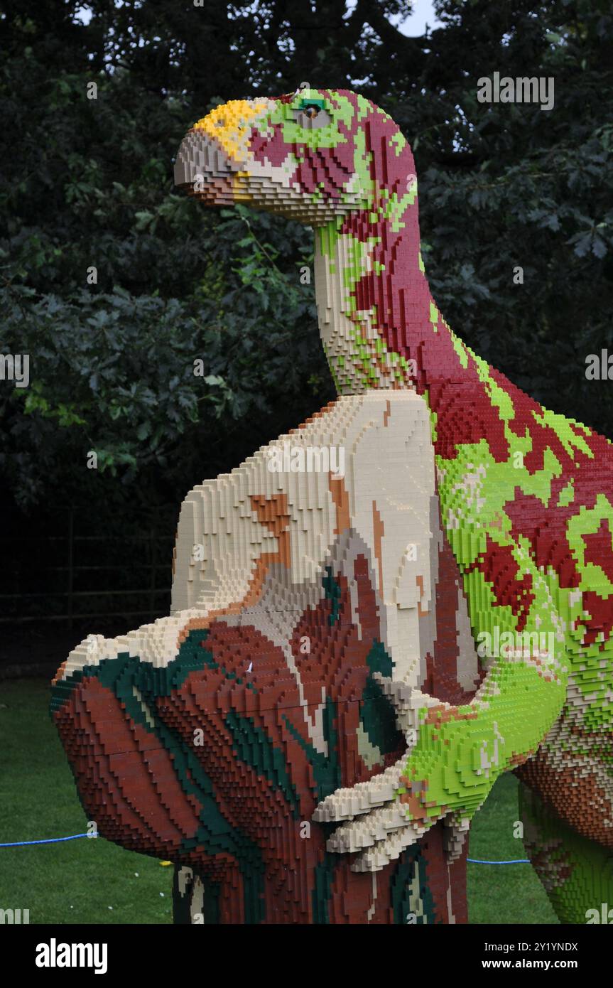 LEGO Dinosaurs Ausstellung in Sewerby Hall, East Yorkshire, England Stockfoto