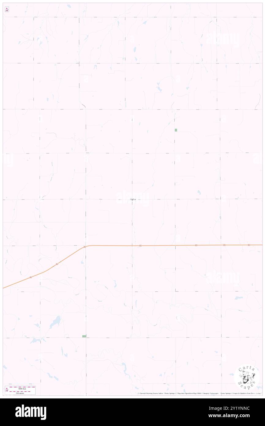 Alpha, Kingfisher County, USA, USA, Oklahoma, n 35 52' 13'', S 98 6' 1'', Karte, Cartascapes Map, veröffentlicht 2024. Erkunden Sie Cartascapes, eine Karte, die die vielfältigen Landschaften, Kulturen und Ökosysteme der Erde enthüllt. Reisen Sie durch Zeit und Raum und entdecken Sie die Verflechtungen der Vergangenheit, Gegenwart und Zukunft unseres Planeten. Stockfoto