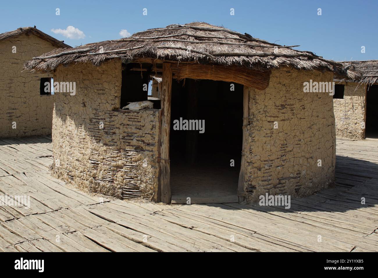 Ploca Micov Kamen - archäologische Stätte der Bucht der Knochen am See Ohrid, Nordmakedonien Stockfoto