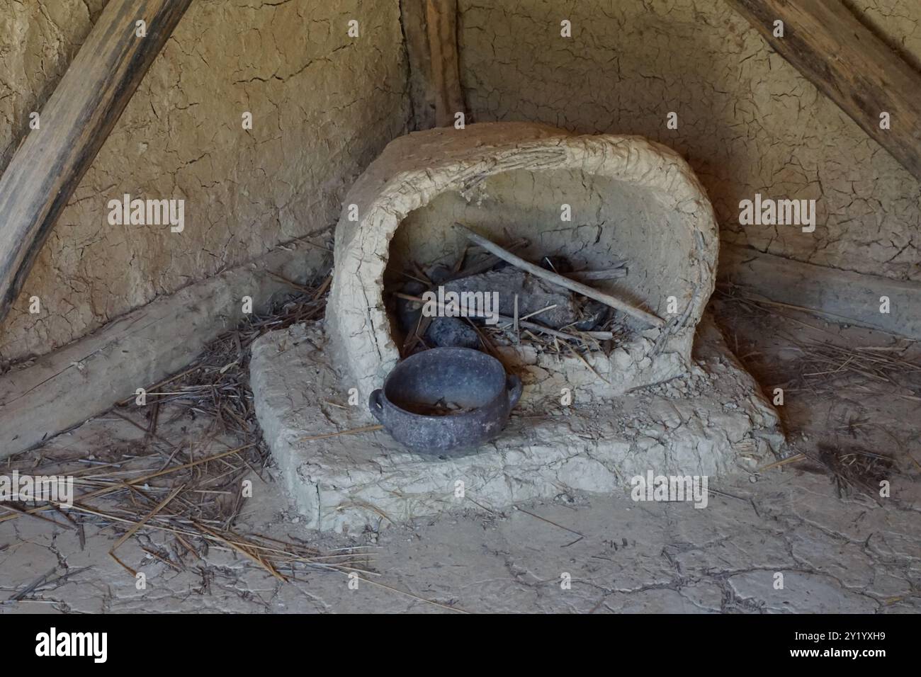 Ploca Micov Kamen - archäologische Stätte der Bucht der Knochen am See Ohrid, Nordmakedonien Stockfoto