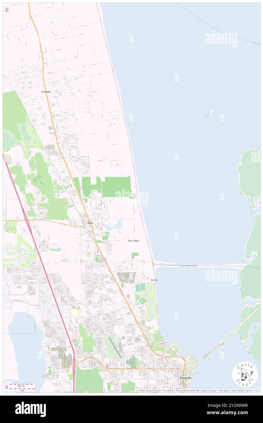 Wiley, Brevard County, USA, USA, Florida, n 28 40' 25''', S 80 49' 43'', Karte, Karte, Kartenausgabe 2024. Erkunden Sie Cartascapes, eine Karte, die die vielfältigen Landschaften, Kulturen und Ökosysteme der Erde enthüllt. Reisen Sie durch Zeit und Raum und entdecken Sie die Verflechtungen der Vergangenheit, Gegenwart und Zukunft unseres Planeten. Stockfoto