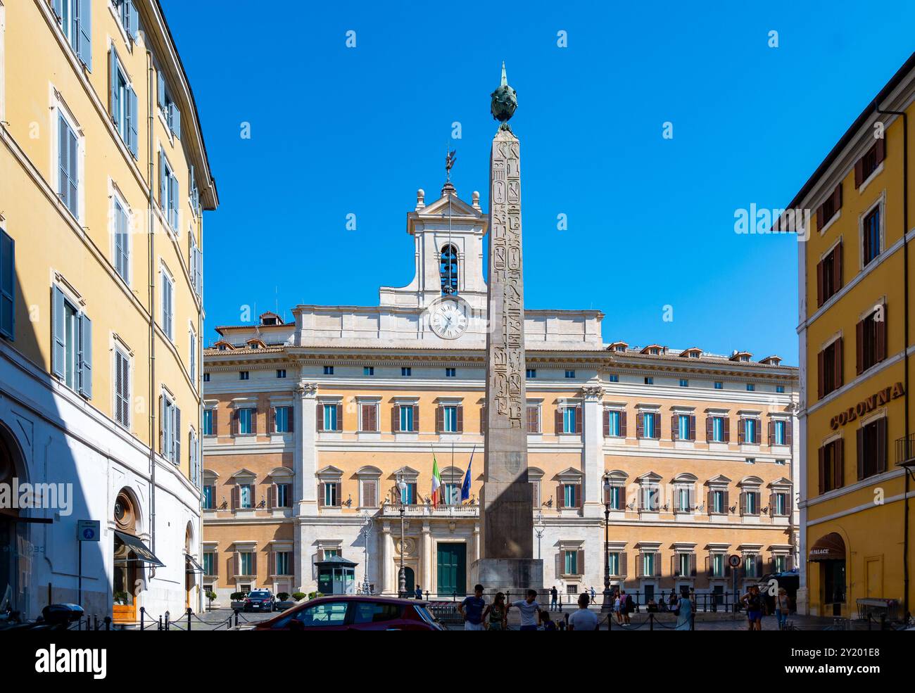 Rom, Italien, Palazzo Montecitorio an der Piazza di Monte Citorio, nur Editorial. Stockfoto