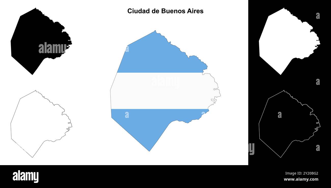 Stadtplan der Provinz Ciudad de Buenos Aires Stock Vektor