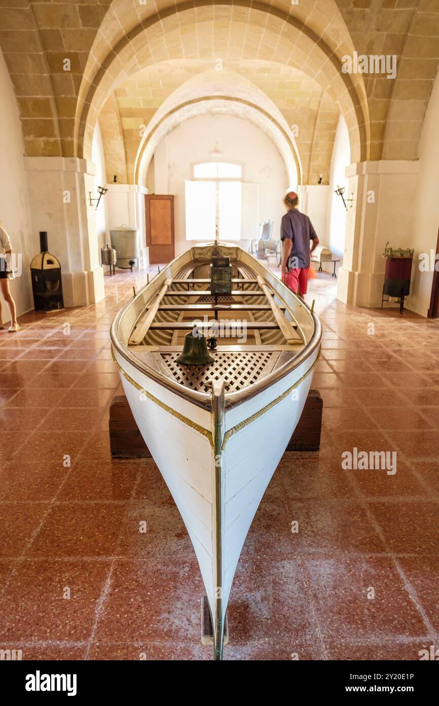 Queen's Boat, Mahon Lazaret, San Felipet Halbinsel, Mahon Hafen, Menorca, balearen, Spanien. Stockfoto