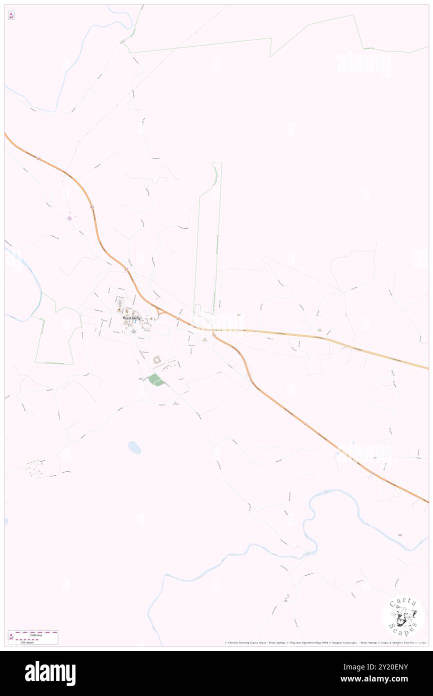 Wartburg, Morgan County, USA, USA, Tennessee, n 36 6' 17'', S 84 35' 49'', Karte, Cartascapes Map, veröffentlicht 2024. Erkunden Sie Cartascapes, eine Karte, die die vielfältigen Landschaften, Kulturen und Ökosysteme der Erde enthüllt. Reisen Sie durch Zeit und Raum und entdecken Sie die Verflechtungen der Vergangenheit, Gegenwart und Zukunft unseres Planeten. Stockfoto