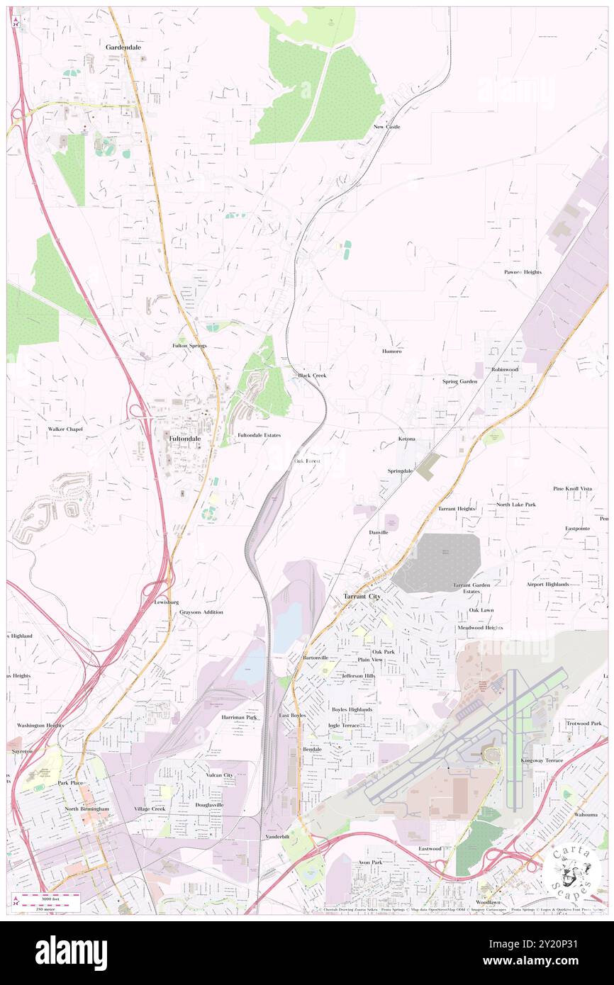 Oak Forest, Jefferson County, USA, Vereinigte Staaten, Alabama, n 33 36' 8'', S 86 46' 54'', Karte, Cartascapes Map, veröffentlicht 2024. Erkunden Sie Cartascapes, eine Karte, die die vielfältigen Landschaften, Kulturen und Ökosysteme der Erde enthüllt. Reisen Sie durch Zeit und Raum und entdecken Sie die Verflechtungen der Vergangenheit, Gegenwart und Zukunft unseres Planeten. Stockfoto